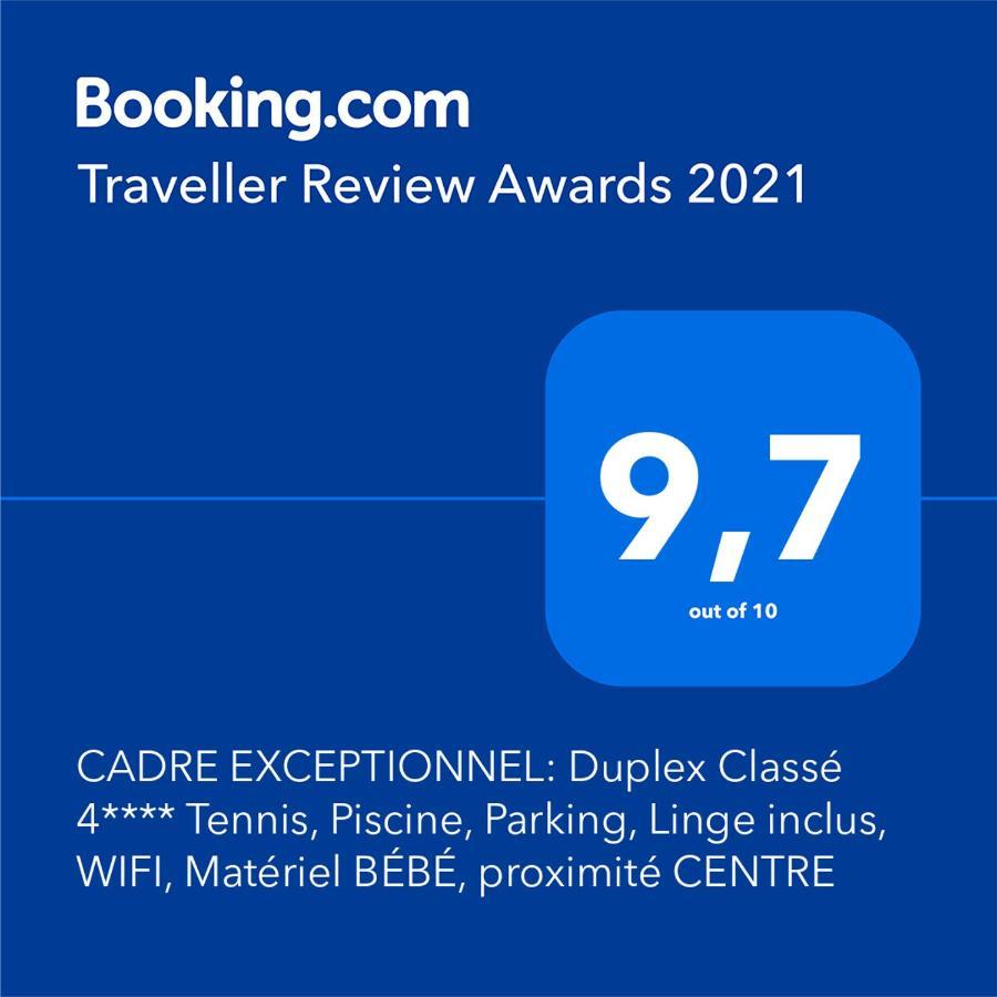 CADRE EXCEPTIONNEL: Duplex Classé 4**** Tennis, Piscine, Parking, Linge inclus, WIFI, Matériel BÉBÉ, proximité CENTRE Deauville Extérieur photo